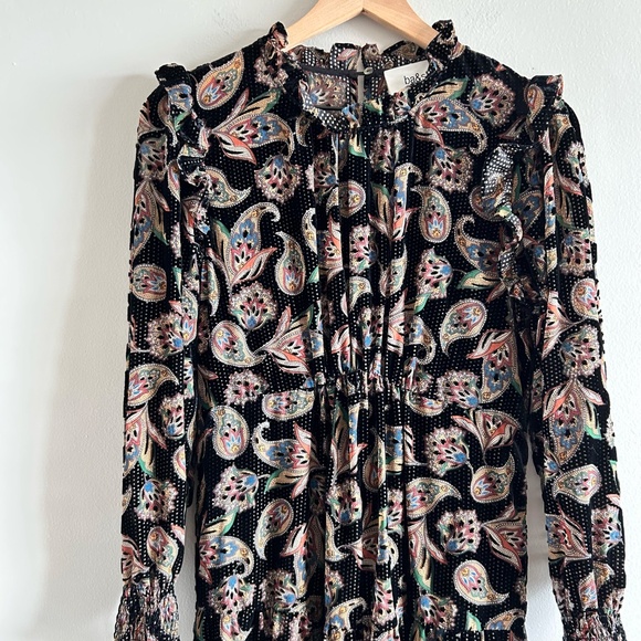 ba&sh Roane Midi Dress | Black Paisley | Size US 6 - Picture 5 of 16